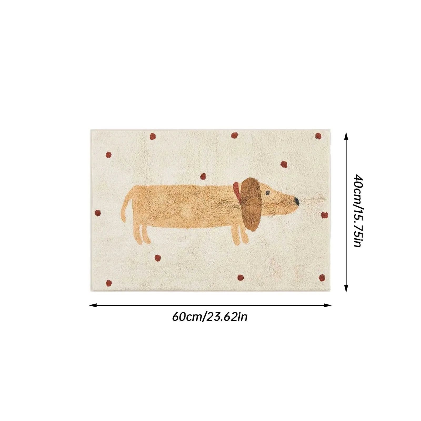 Soft rug with dachshund pattern – Cozy children's rug for the bedroom