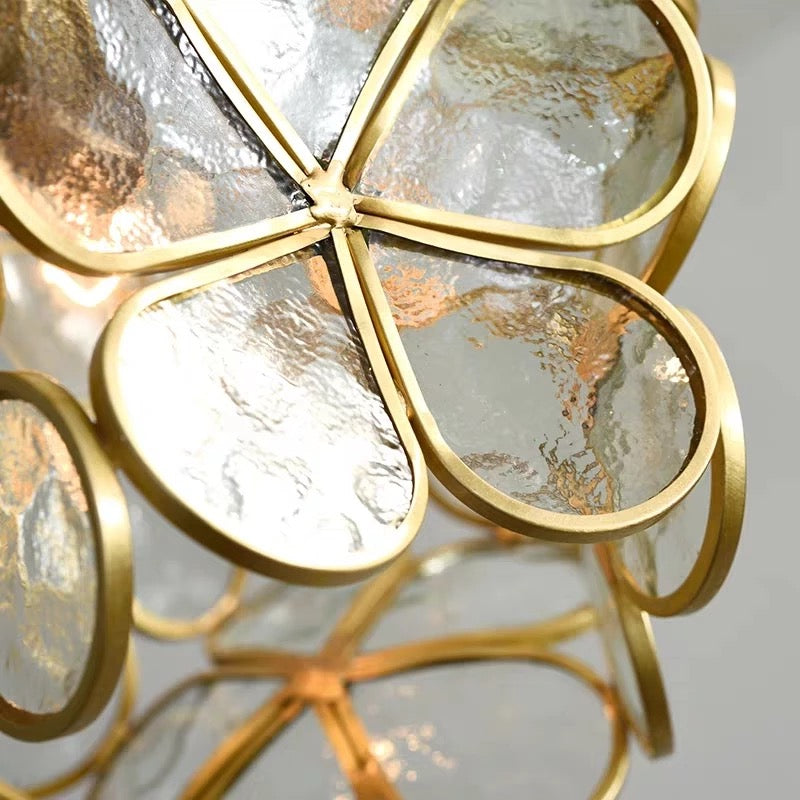Modern Flower Shape Glass LED Pendant Lamp