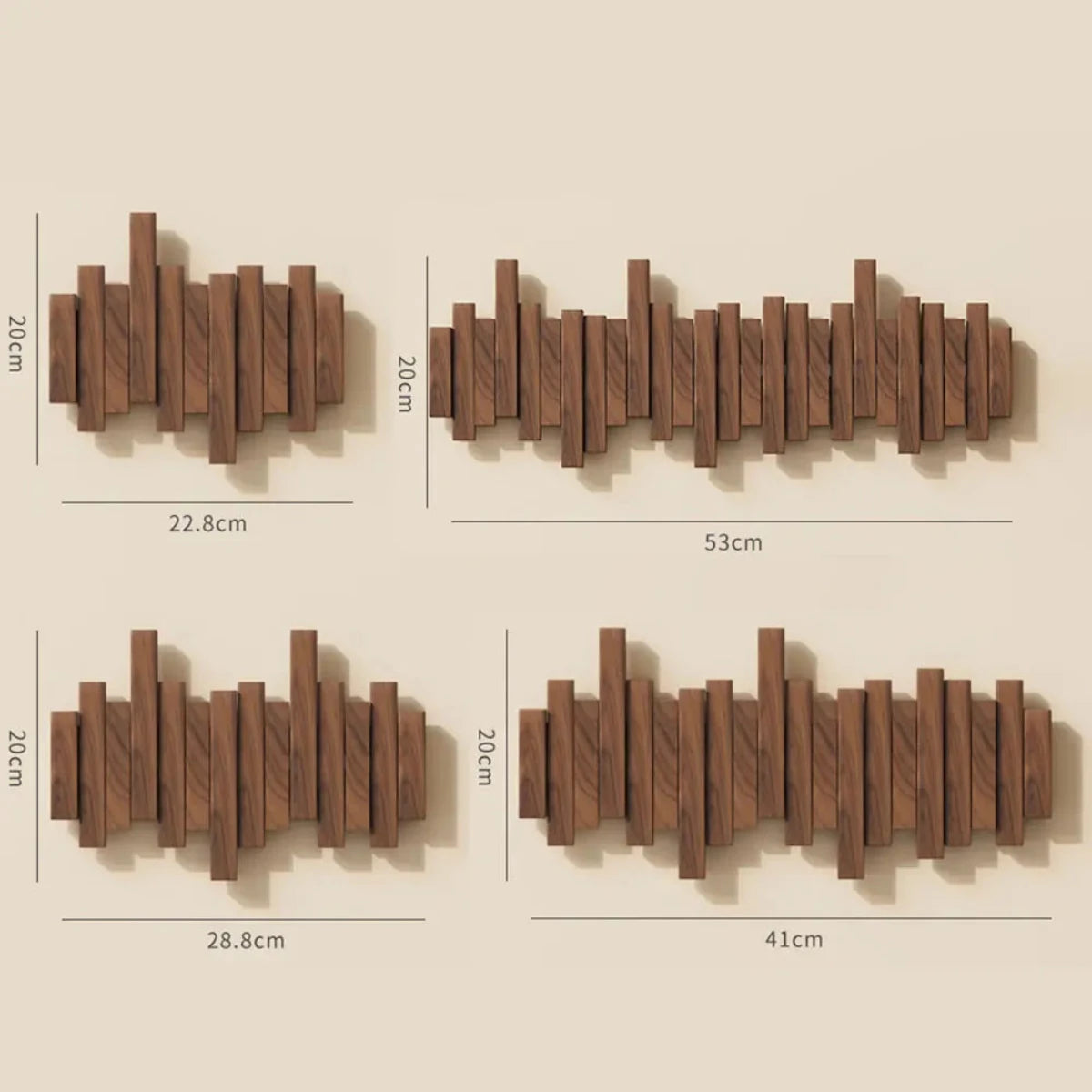 Piano Wall-Mounted Coat Rack – Walnut or Beech Wood Hook Rail for Jackets, Bags & Hats