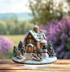 Shining Gingerbread House – Charming Christmas table decoration with lighting