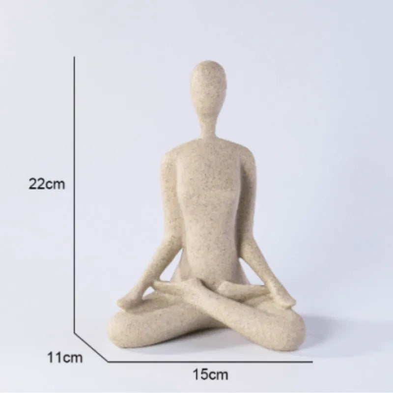 ZenJoy Woman in Yoga Statue – Modern Indoor Decoration Made of Resin