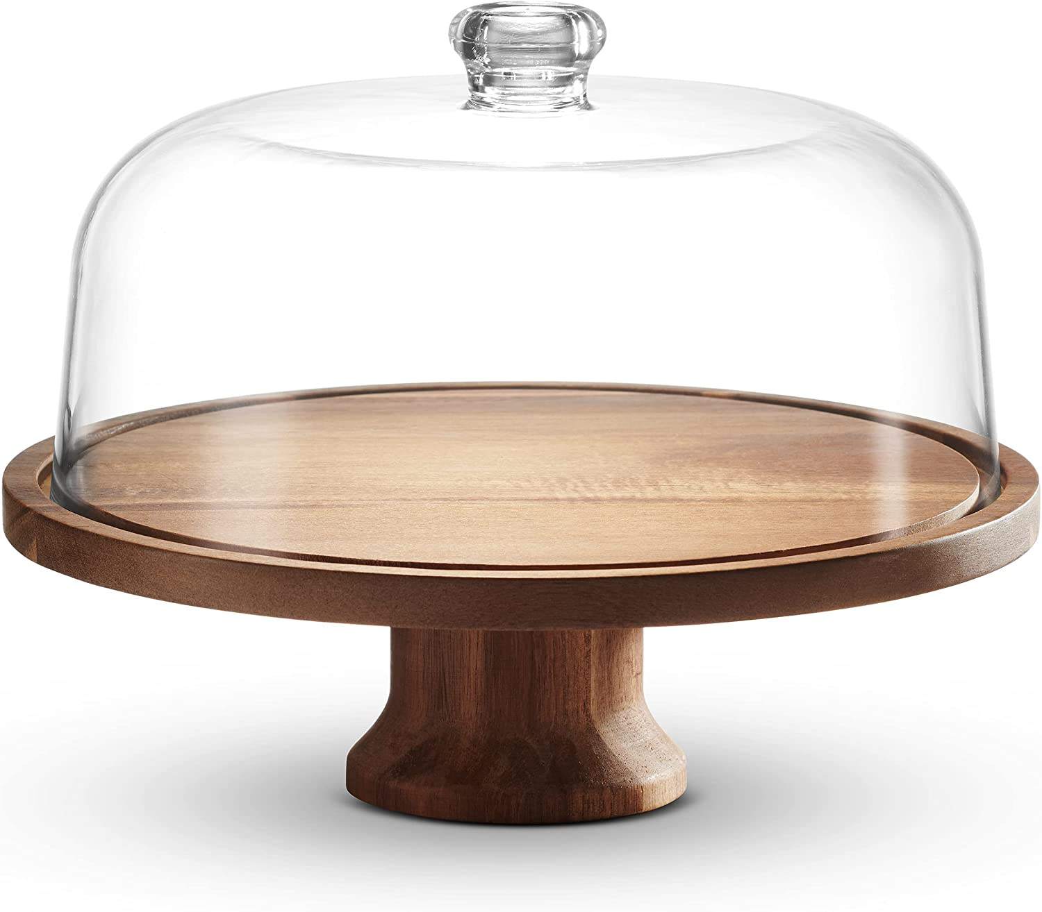 Cake Stand Cake Plate Serving Platter, Acacia Wood