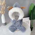 Warm & cozy – 2-in-1 beanie & scarf with plush for cold days