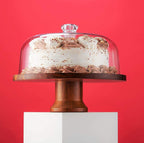 Cake Stand Cake Plate Serving Platter, Acacia Wood