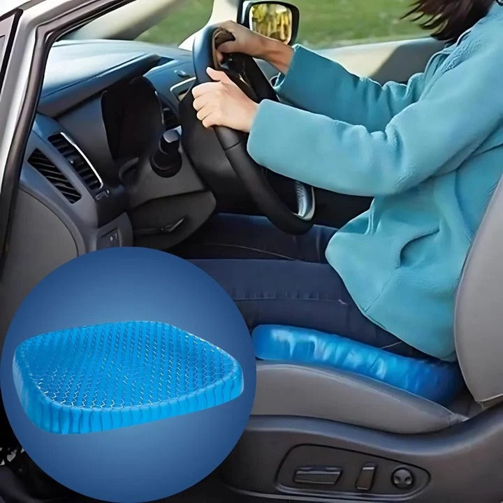 PressureFree Orthopedic Gel Seat Cushion – Breathable Honeycomb Design for Tailbone and Back Pain Relief
