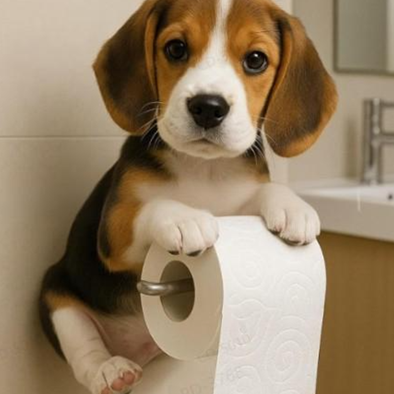 Dog Toilet Paper Holder – Decorative Dispenser for a Cheerful Bathroom