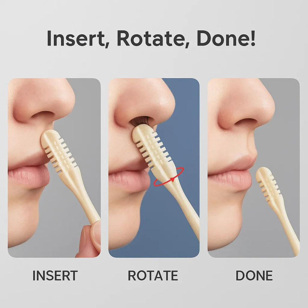 Compact Nose Trimmer with 360° Rotating Head – Precision Grooming for Men and Women