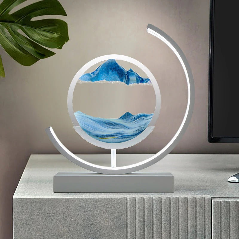 3D Hourglass LED Lamp, Mesmerizing Sand Art for Home Decor