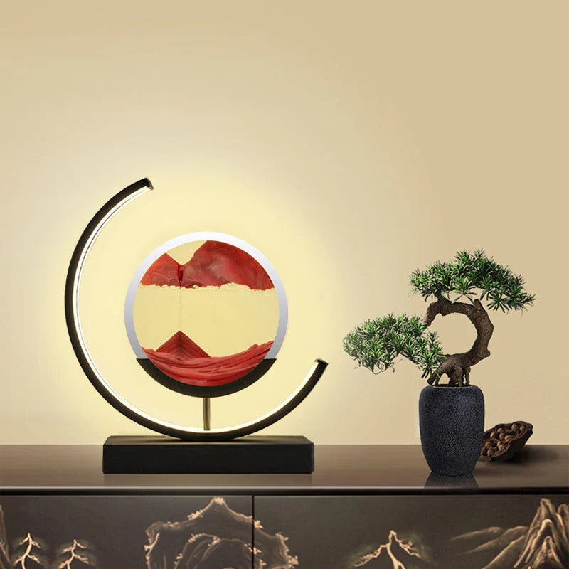 3D Hourglass LED Lamp, Mesmerizing Sand Art for Home Decor