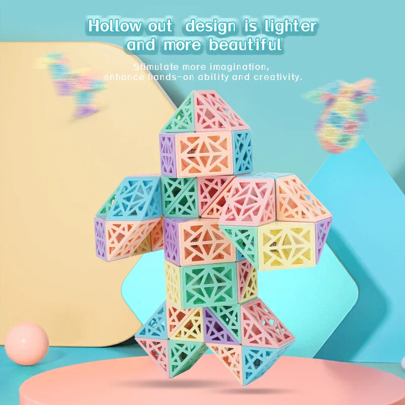 Hollowout Magic Ruler – Creative Building Block Set for Building, Turning & Exploring