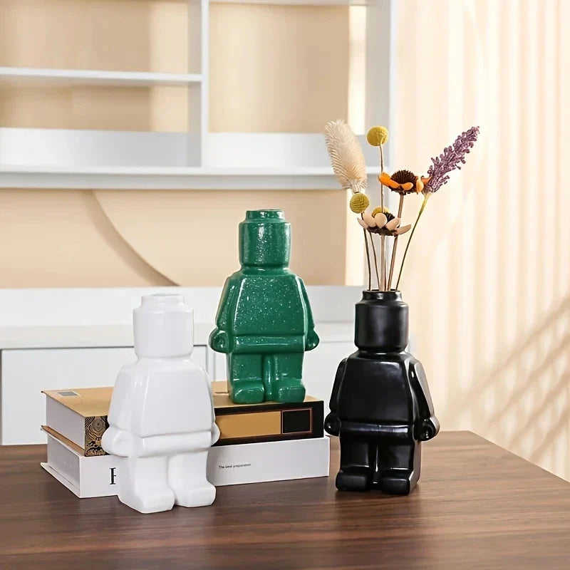 Lego-Vase made of ceramic