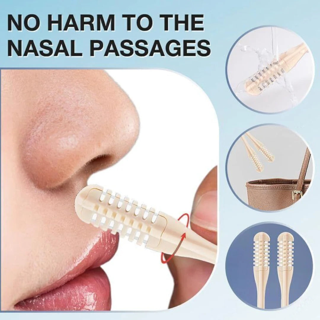 Compact Nose Hair Trimmer with 360° Rotating Head – Precise Grooming for Men and Women