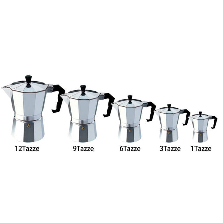 Classic Italian Espresso Maker for the Stove - 12 Cup Moka Pot