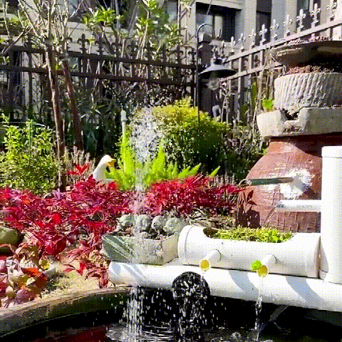 TranquilFlow – Calming Garden Fountain with Sunlight