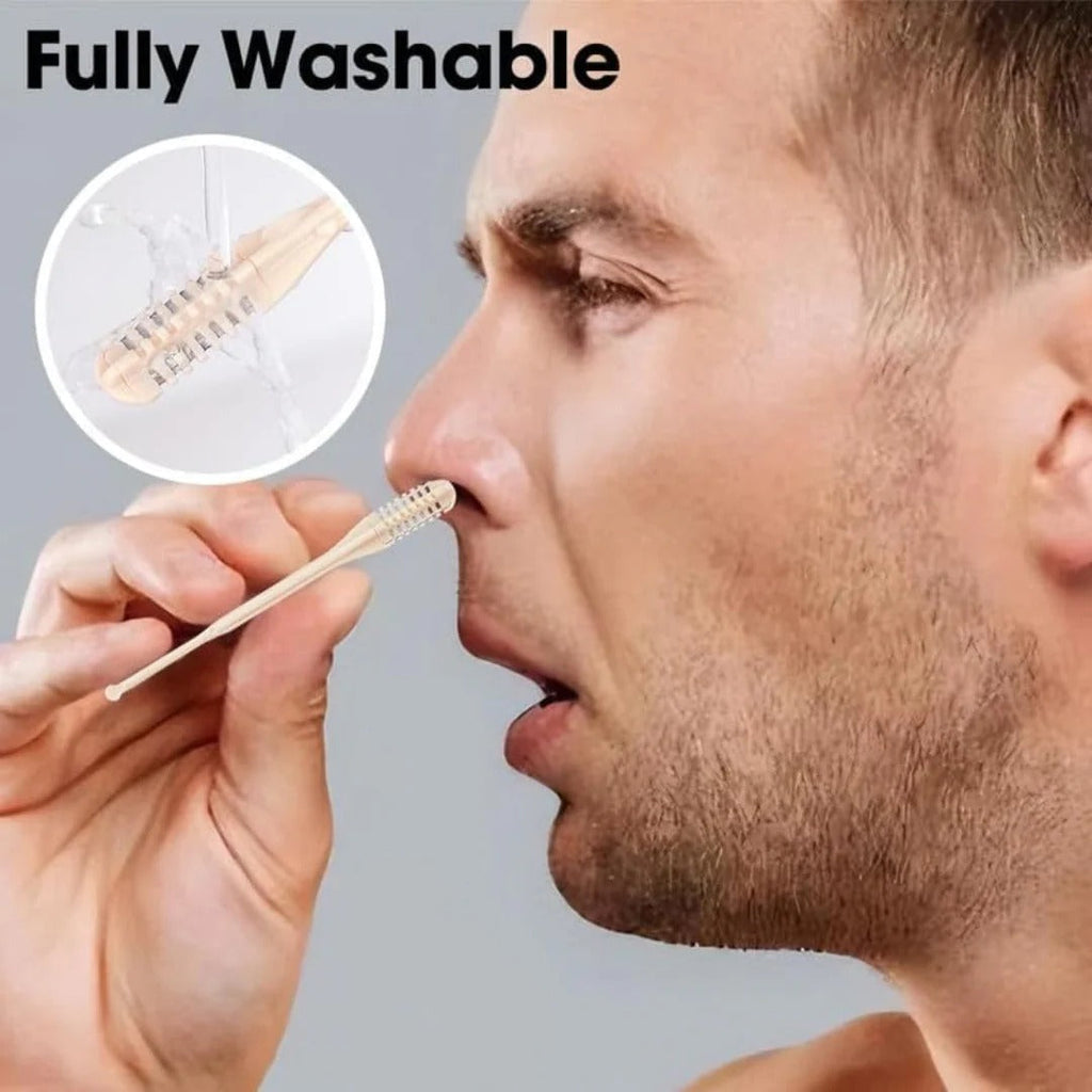Compact Nose Trimmer with 360° Rotating Head – Precision Grooming for Men and Women