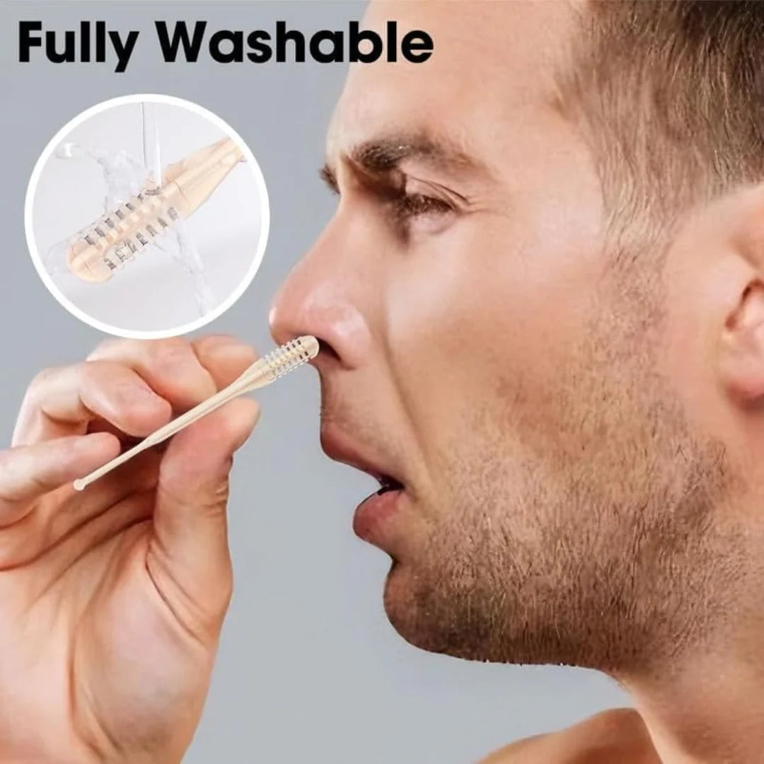 Compact Nose Trimmer with 360° Rotating Head – Precision Grooming for Men and Women