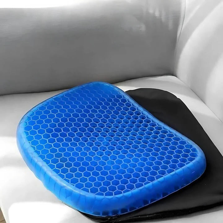 PressureFree Orthopedic Gel Seat Cushion – Breathable Honeycomb Design for Tailbone and Back Pain Relief