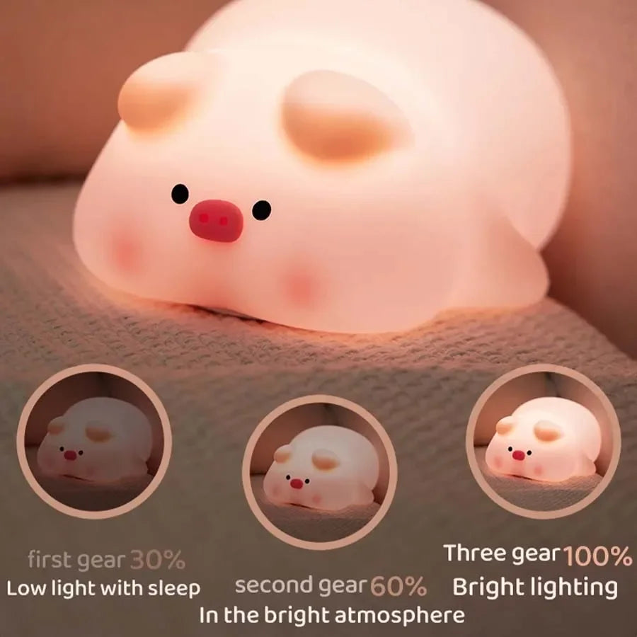 Plush Night Light for Children | Soft LED Light with Timer and Animal Design
