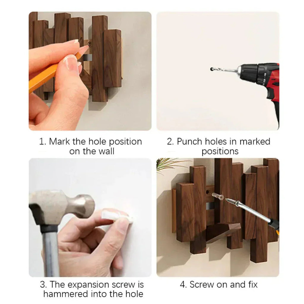 Wall coat rack made of wood piano – Practical and elegant for organizing your entryway