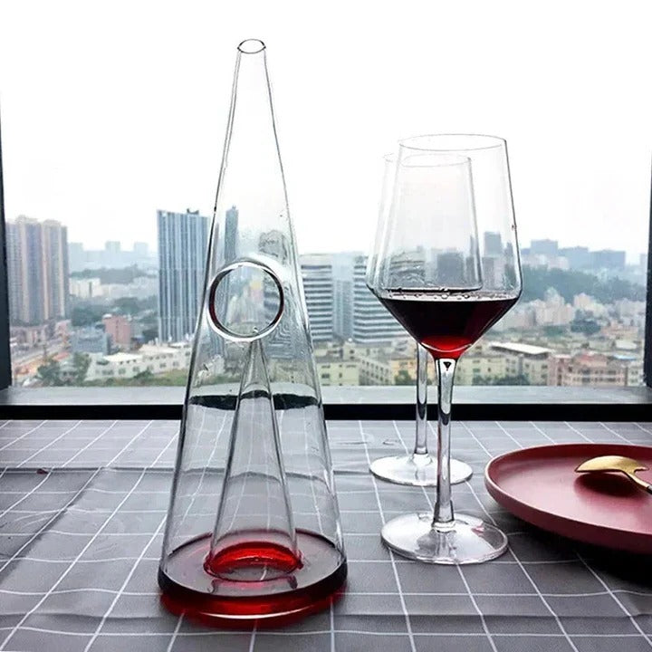 Double Pyramid Waterfall Decanter