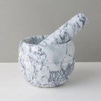 Marble Mortar and Pestle; 
Size: 13*13*9cm; 
Pestle: R5*15cm