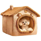 Indoor Cat House with Plush Cushion