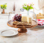 Cake Stand Cake Plate Serving Platter, Acacia Wood