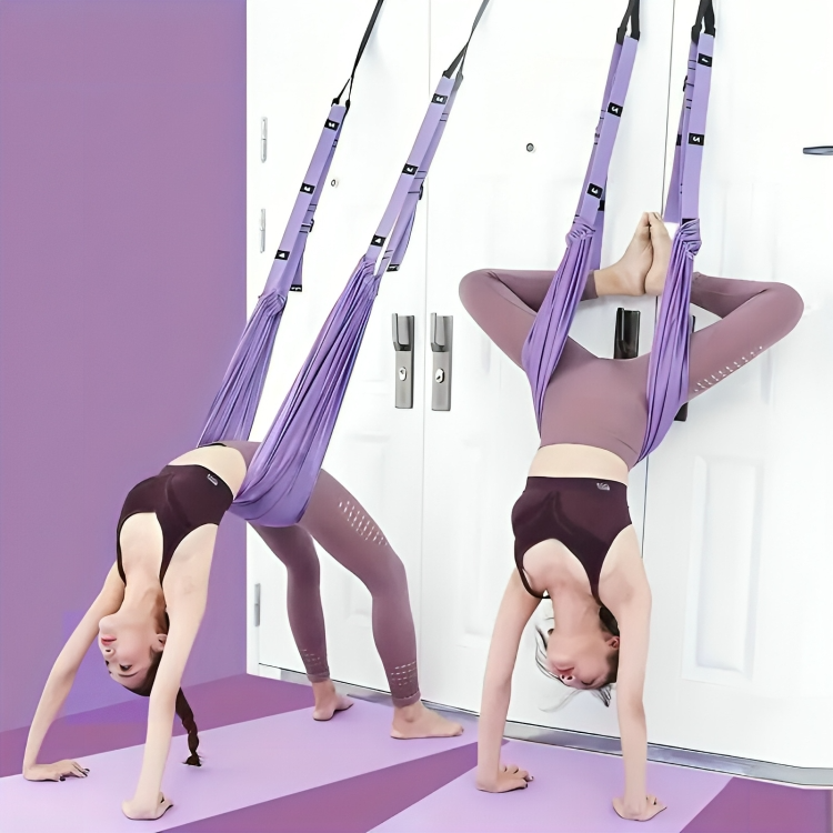 LuxAura AeroStretch Aerial Yoga Rope | High-quality, flexible rope for suspended yoga with optimal support and comfort