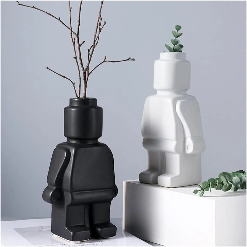 Lego-Vase made of ceramic