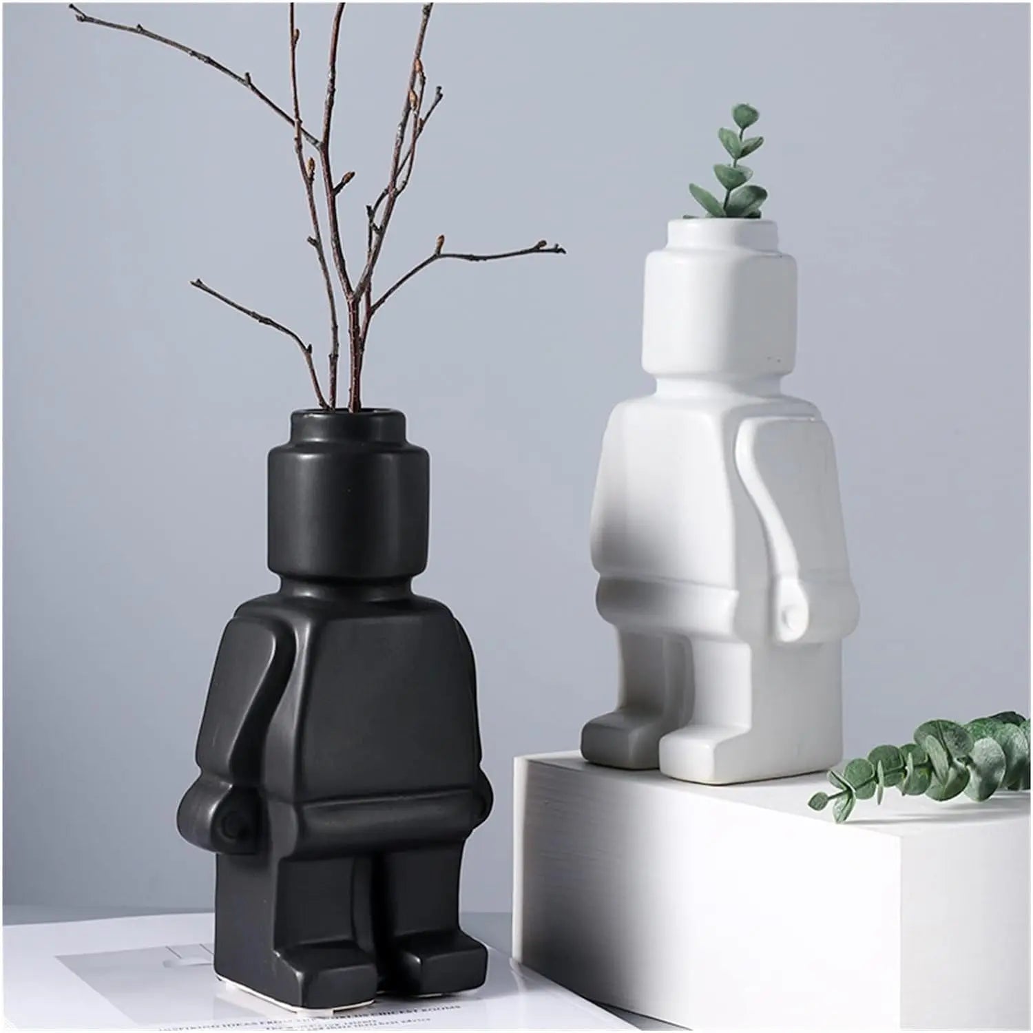 Lego-Vase made of ceramic