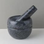 Marble Mortar and Pestle; 
Size: 13*13*9cm; 
Pestle: R5*15cm