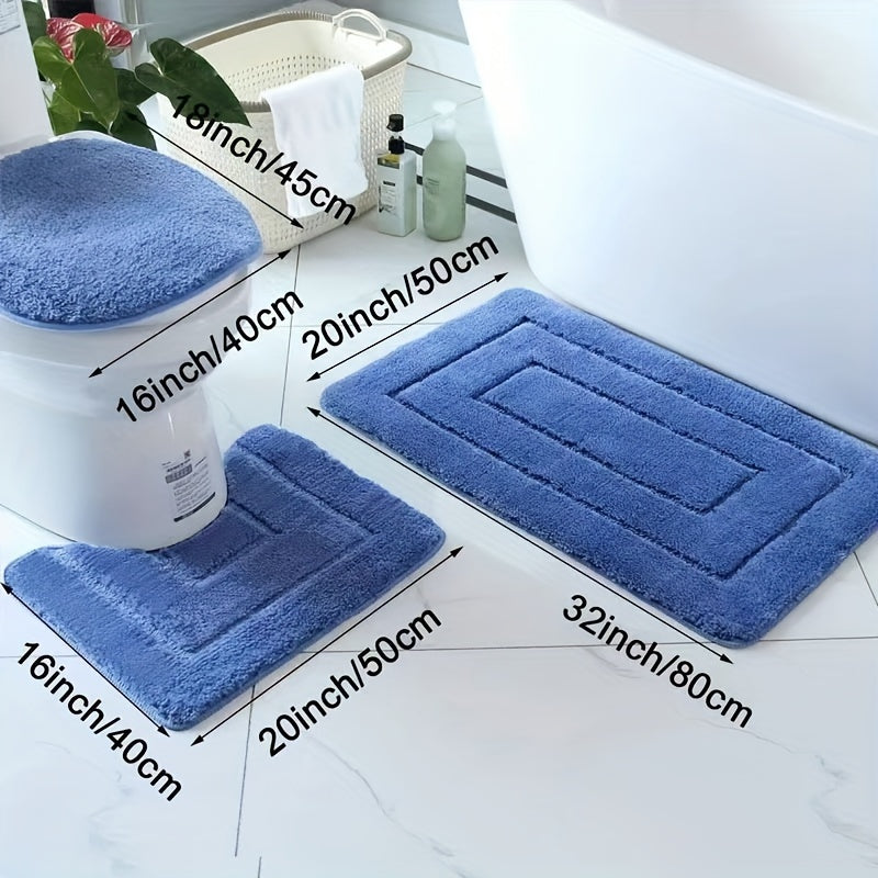 SoftStep Luxe Bath Mat Set – Non-Slip, Quick-Drying and Washable