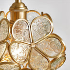 Modern Flower Shape Glass LED Pendant Lamp