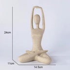 ZenJoy Woman in Yoga Statue – Modern Indoor Decoration Made of Resin