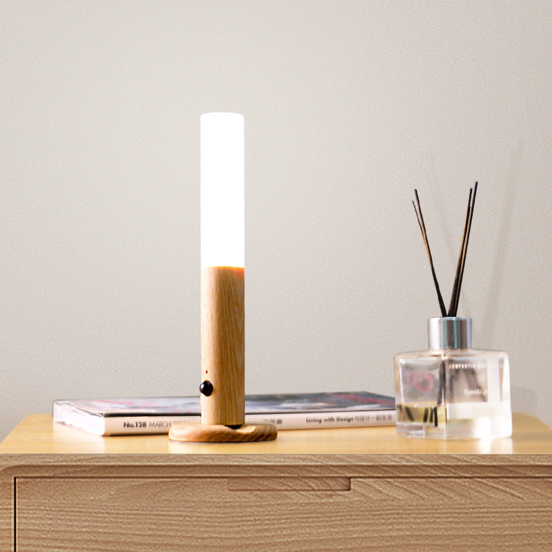 Wooden LED Wall Light with Motion Sensor