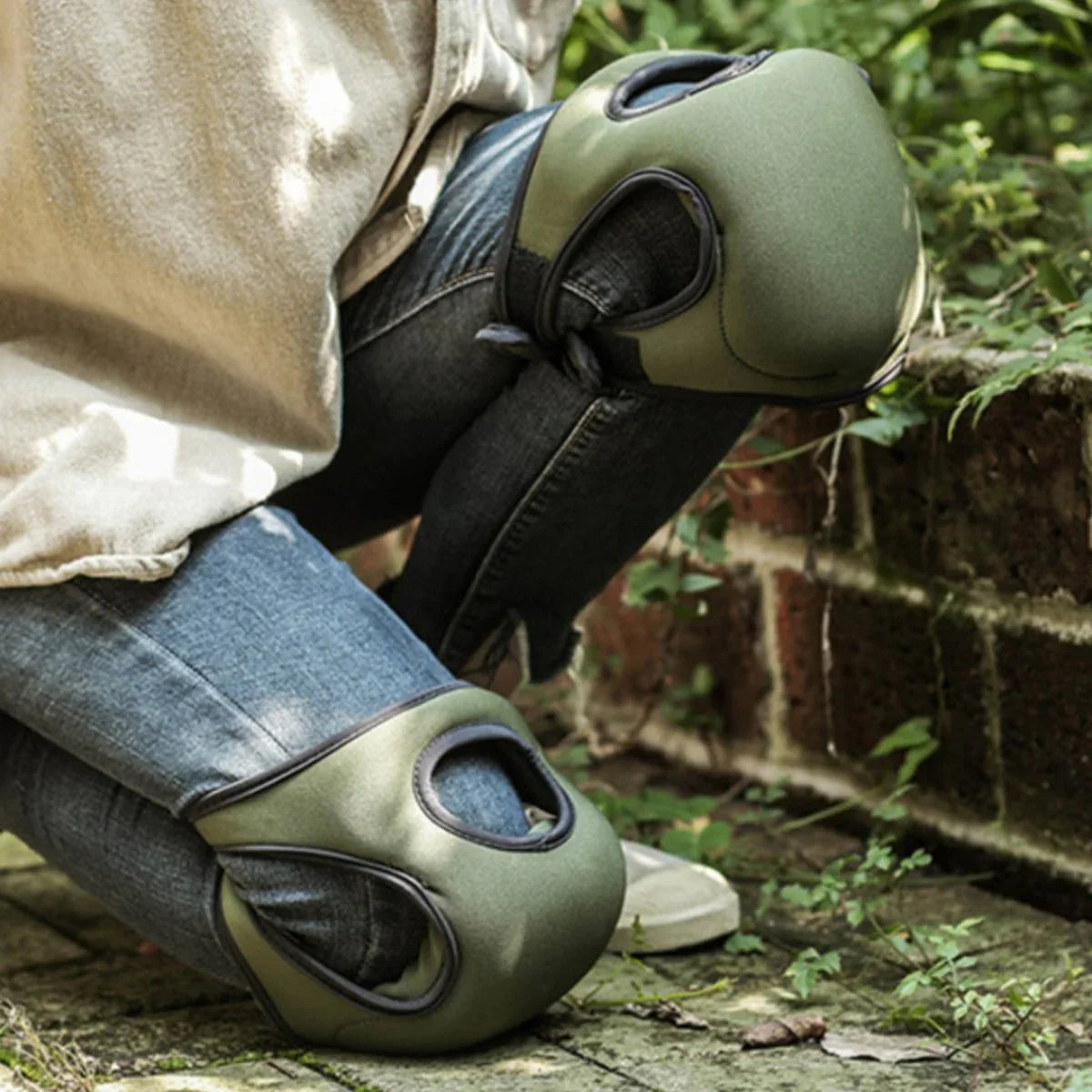Ergonomic knee pads for gardening with extra padding for maximum comfort
