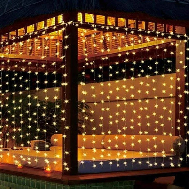 300-LED Warm White String Curtain Light, 10ft. length
