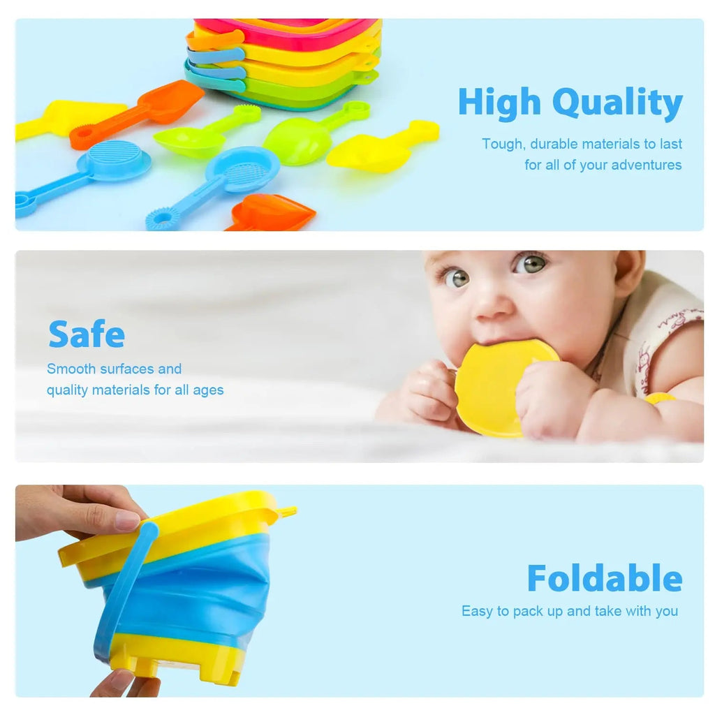 Foldable Holiday Fun – Foldable Bucket for Children with Carrying Handle