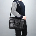 Benedicto – Stylish Genuine Leather Shoulder Bag for Men | Classic Crossbody Satchel for Daily Use