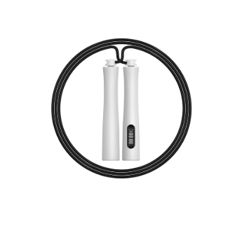 Smart skipping rope with app tracking & adjustable length