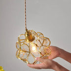 Modern Flower Shape Glass LED Pendant Lamp