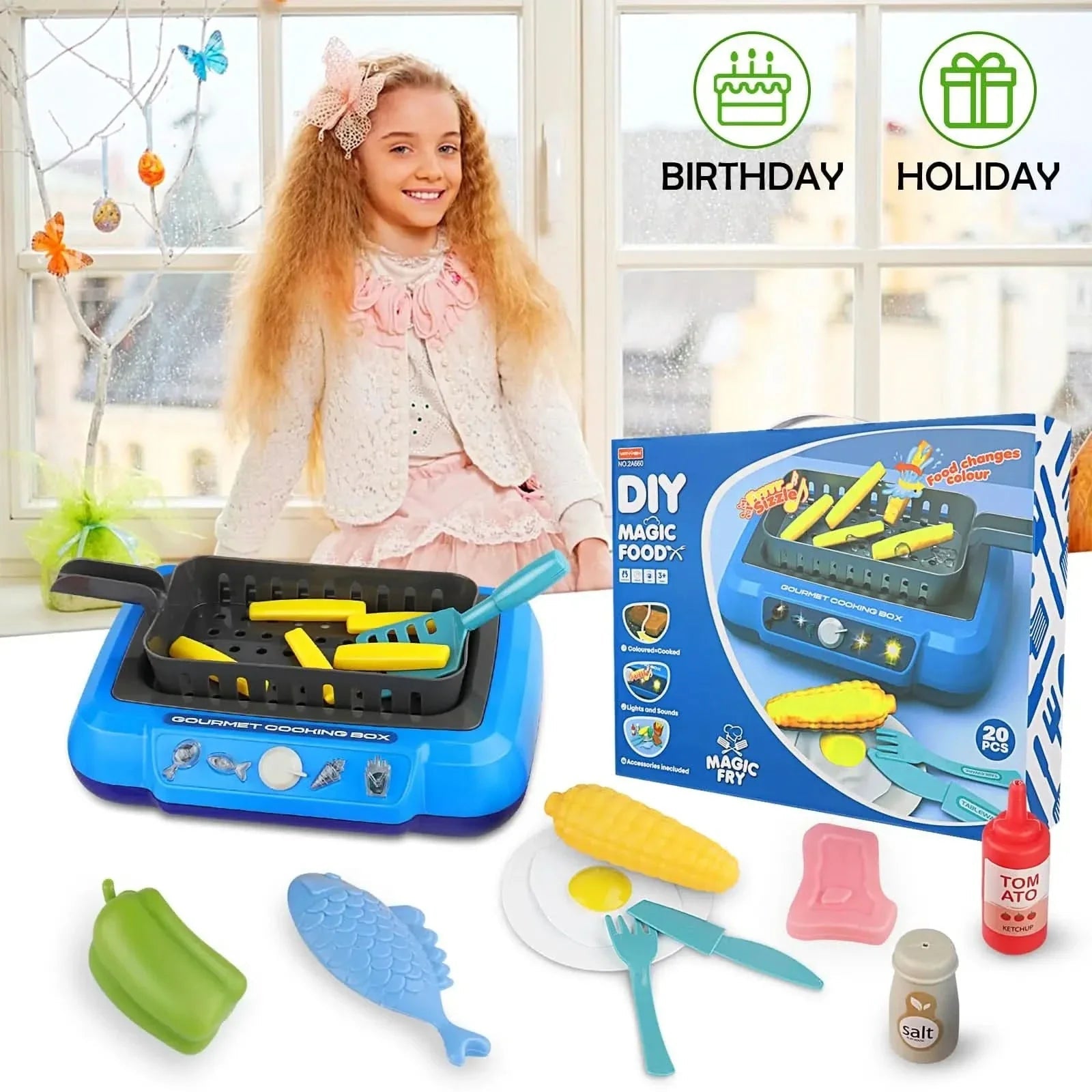 Play kitchen set for imaginative cooking