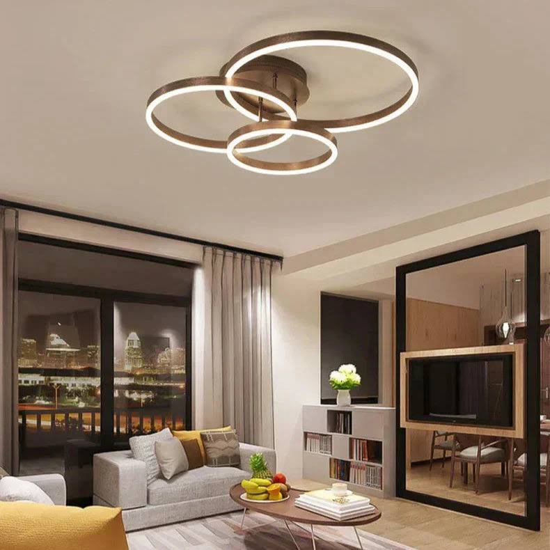 LED Ceiling Light with Decorative Rings 55x50cm - 32W