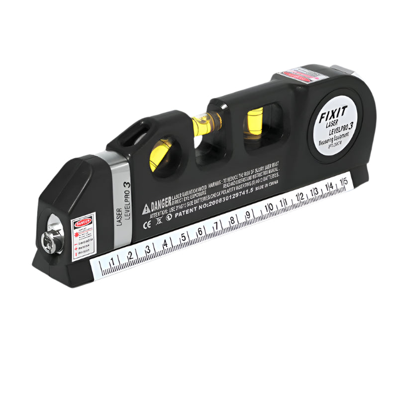 in-1 Tool – Laser Level with Ruler, Level, and Protractor