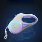 Automatic dog lead with LED light, USB rechargeable battery & 3m length for safe walks
