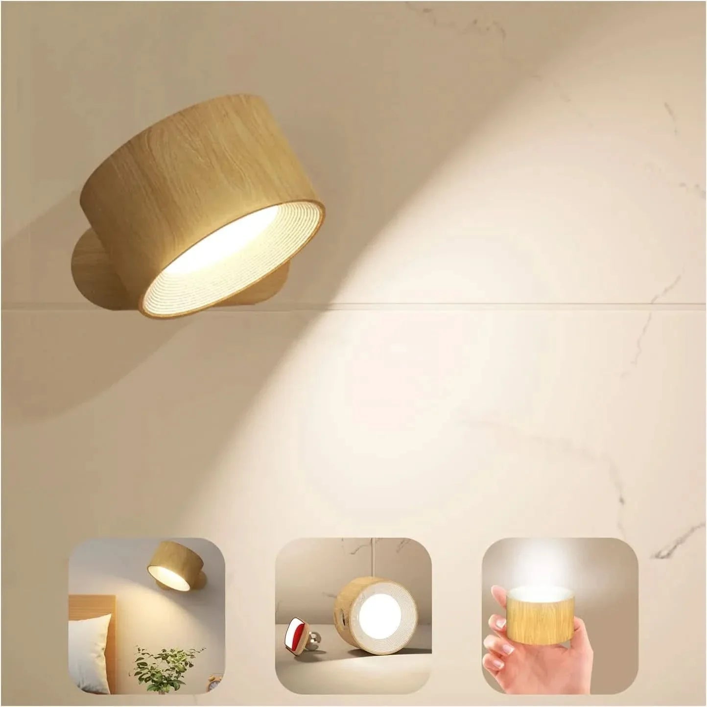 Wireless, USB rechargeable & 3 brightness levels for flexible lighting