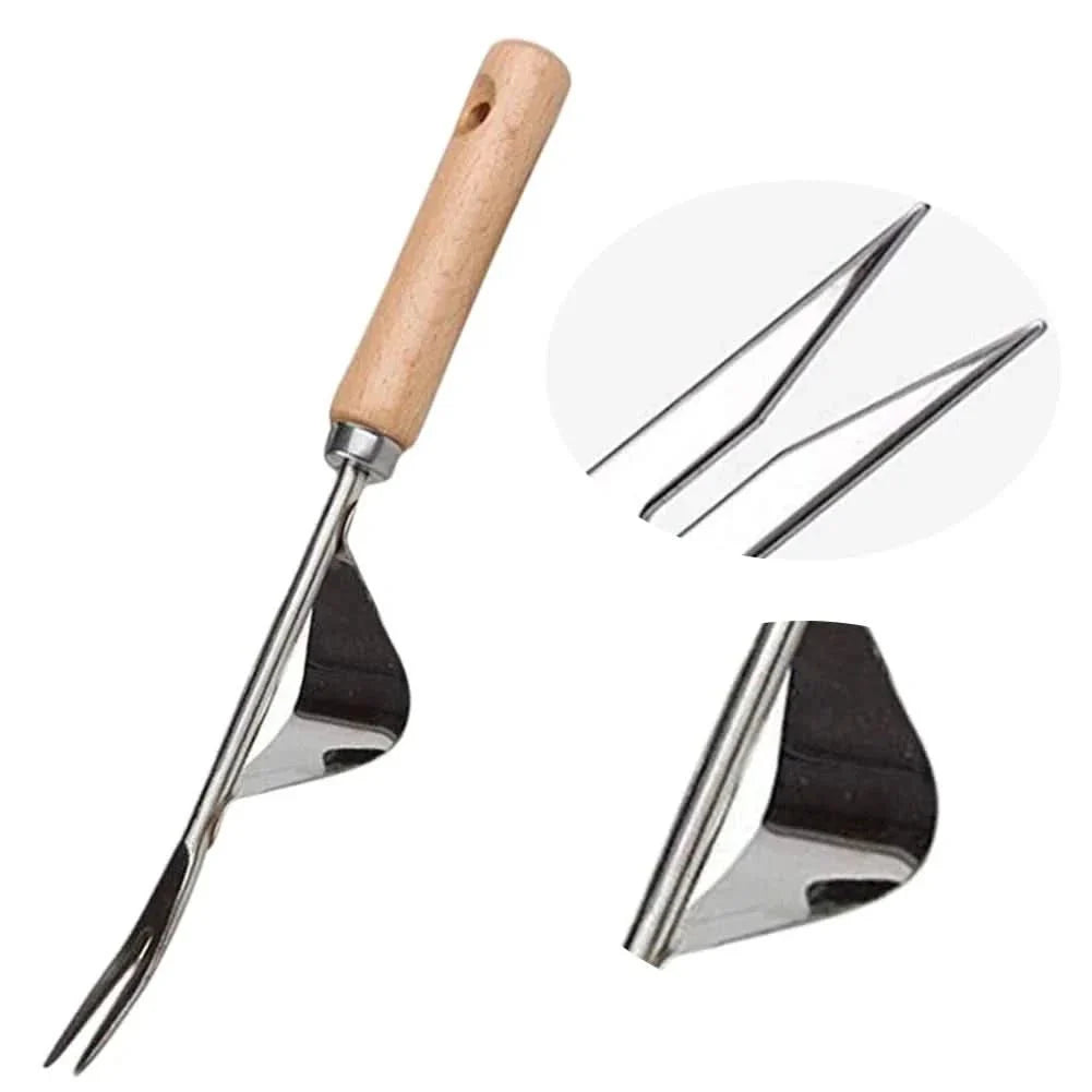 Precise weed remover with ergonomic handle for easy use