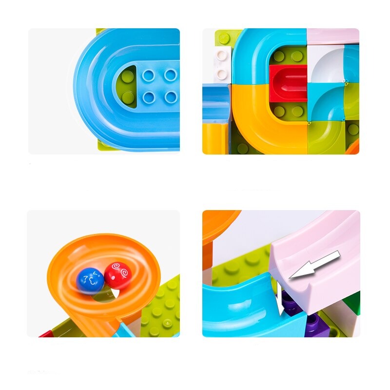 MarbleBuilder Set - Customizable Marble Racing Track for Creation