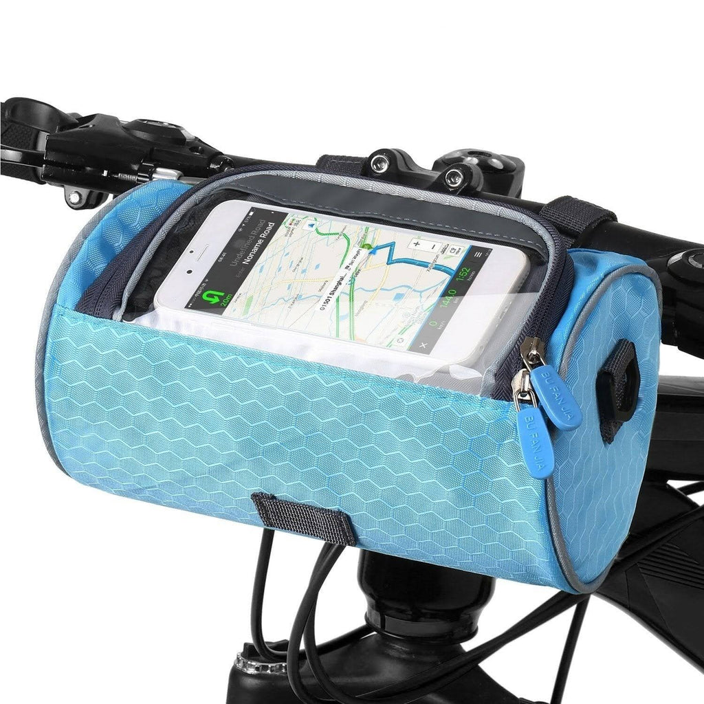 Waterproof Bicycle Bag with Phone Window – Adjustable Handlebar Bag
