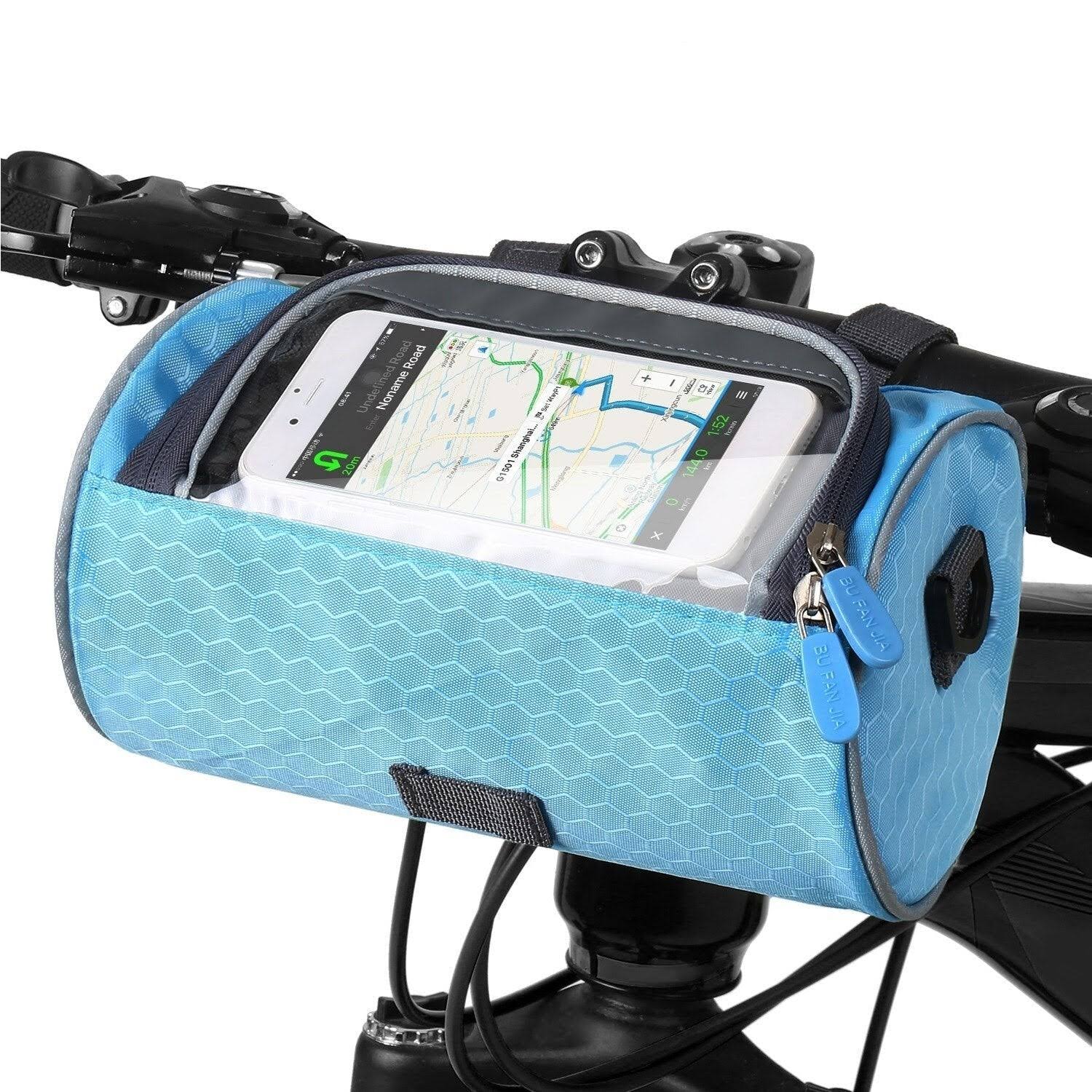 Waterproof Bicycle Bag with Phone Window – Adjustable Handlebar Bag